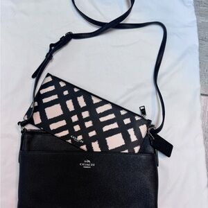 Coach Black and White Crossbody Bag